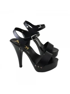Kiara Shoes ZOCCOLI NERI IN PELLE Nero Sale