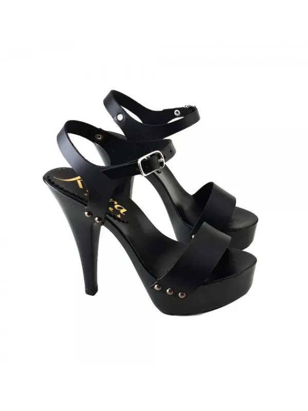 Kiara Shoes ZOCCOLI NERI IN PELLE Nero Sale