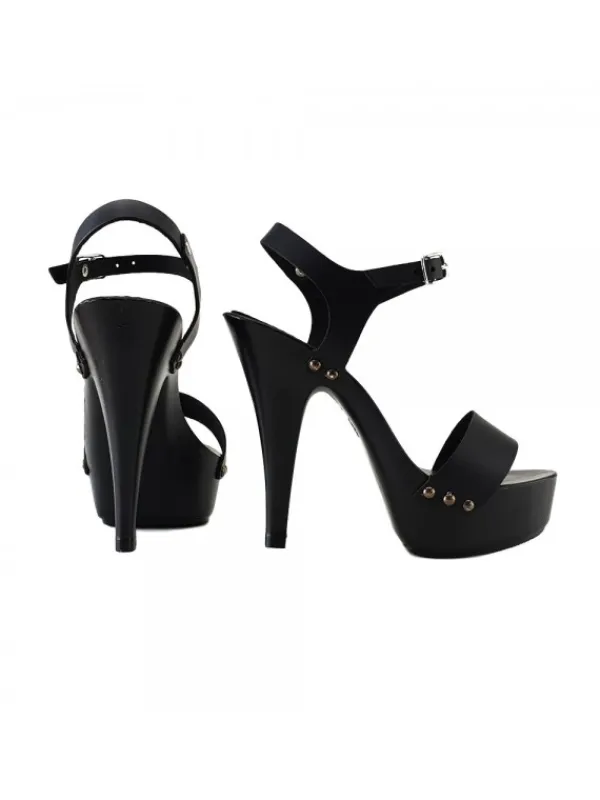 Kiara Shoes ZOCCOLI NERI IN PELLE Nero Sale