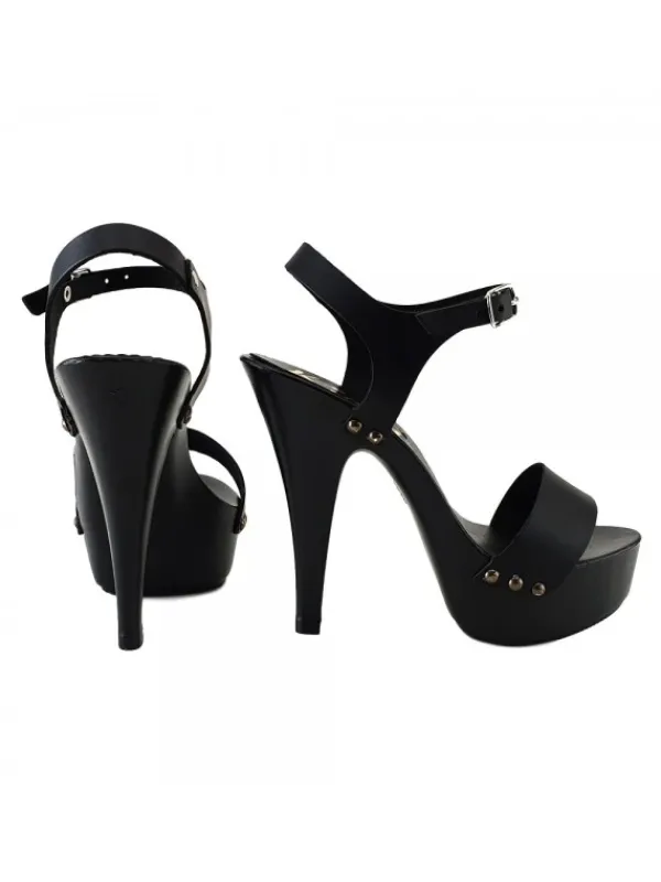 Kiara Shoes ZOCCOLI NERI IN PELLE Nero Sale