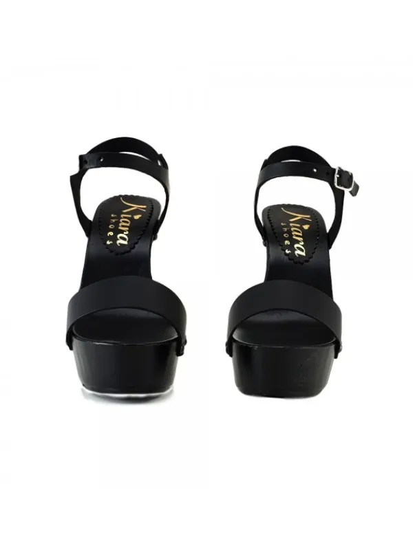 Kiara Shoes ZOCCOLI NERI IN PELLE Nero Sale