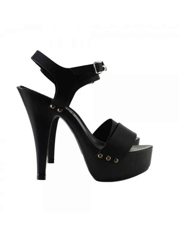 Kiara Shoes ZOCCOLI NERI IN PELLE Nero Sale