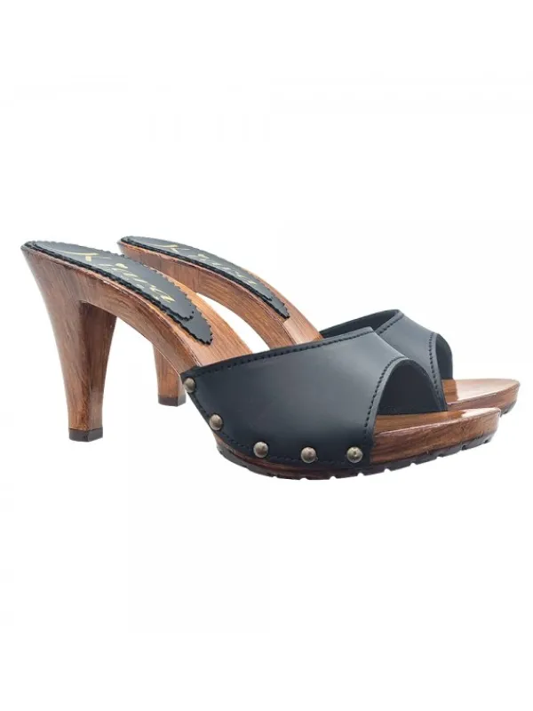 Kiara Shoes ZOCCOLI NERI IN PELLE CON... Sale