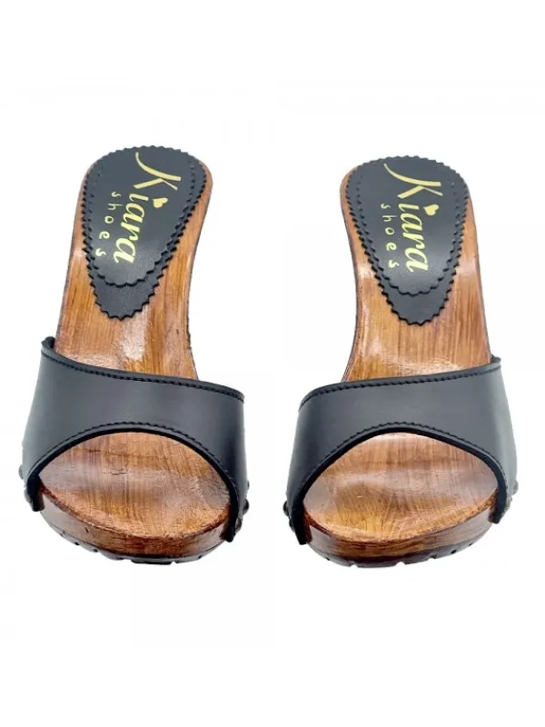 Kiara Shoes ZOCCOLI NERI IN PELLE CON... Sale