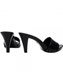 Kiara Shoes ZOCCOLI NERI IN PELLE TACCO 9 Nero Best