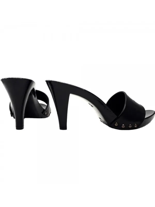 Kiara Shoes ZOCCOLI NERI IN PELLE TACCO 9 Nero Best