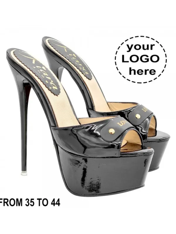 Kiara Shoes ZOCCOLI NERI PERSONALIZZATI... Nero