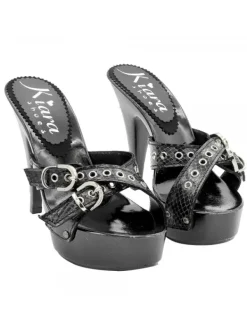 Kiara Shoes ZOCCOLI NERI "EFFETTO... Nero New