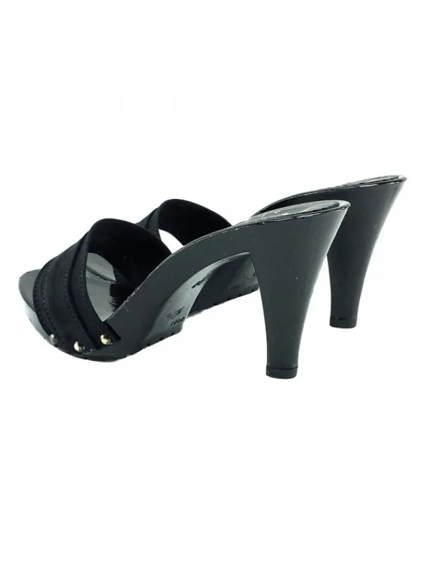 Kiara Shoes ZOCCOLI NERI TACCO 9 CM Nero New