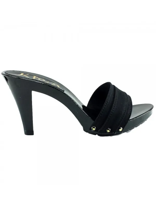 Kiara Shoes ZOCCOLI NERI TACCO 9 CM Nero New