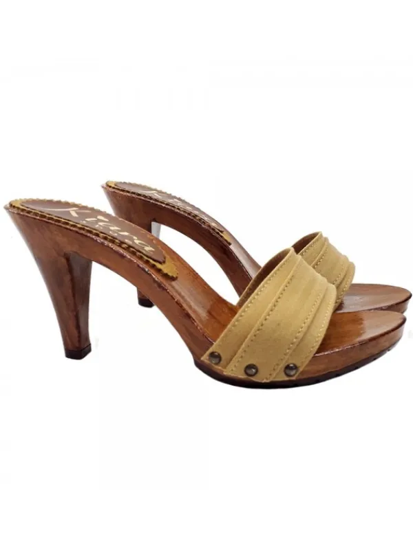 Kiara Shoes ZOCCOLI TACCO 9 Ocra