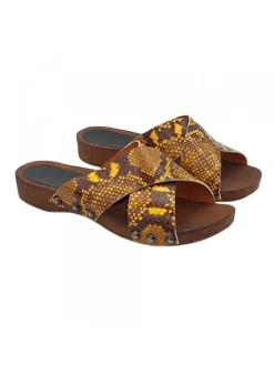 Kiara Shoes ZOCCOLI PITONATI CON FASCE... Giallo Online