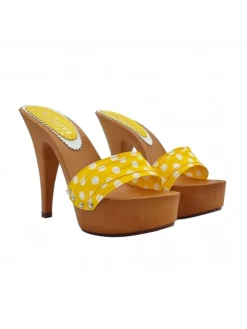 Kiara Shoes ZOCCOLI POIS Giallo Best