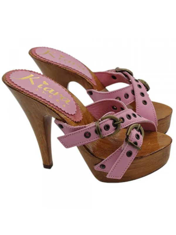 Kiara Shoes ZOCCOLI TACCO ALTO 13 CM Rosa Discount