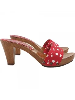 Kiara Shoes ZOCCOLI ROSSI COMODI A POIS Rosso Hot