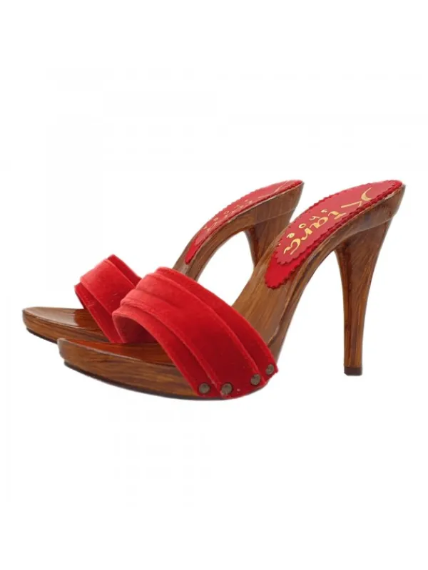 Kiara Shoes ZOCCOLI ROSSI CON FASCIA IN... Rosso Sale