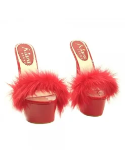 Kiara Shoes ZOCCOLI ROSSI CON PELLICCIA... Rosso Hot
