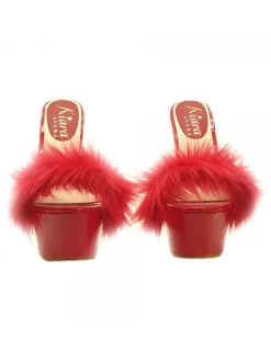 Kiara Shoes ZOCCOLI ROSSI CON PELLICCIA... Rosso Hot