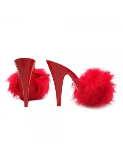 Kiara Shoes ZOCCOLI ROSSI CON PELLICCIA... Rosso Hot