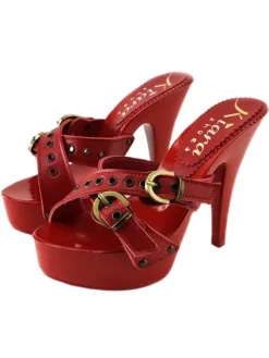 Kiara Shoes ZOCCOLI ROSSI IN CUOIO... Rosso Best