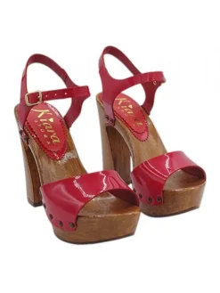 Kiara Shoes Zoccoli Rossi Lucidi con... Rosso Clearance