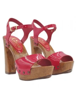 Kiara Shoes Zoccoli Rossi Lucidi con... Rosso Clearance