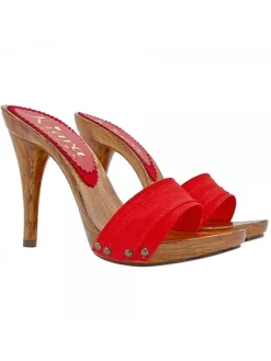Kiara Shoes ZOCCOLI ROSSI TACCO 12 Rosso Outlet