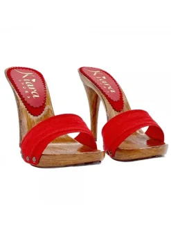 Kiara Shoes ZOCCOLI ROSSI TACCO 12 Rosso Outlet