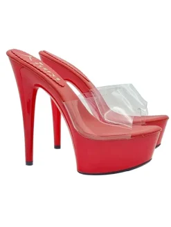 Kiara Shoes ZOCCOLI ROSSI TRASPARENTI... Rosso Discount