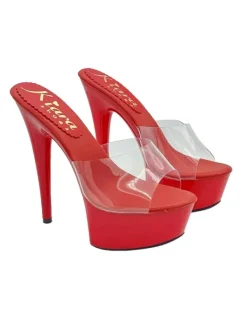 Kiara Shoes ZOCCOLI ROSSI TRASPARENTI... Rosso Discount