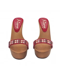 Kiara Shoes ZOCCOLI CON BORCHIE... Rosso Outlet