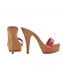 Kiara Shoes ZOCCOLI CON BORCHIE... Rosso Outlet