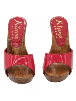 Kiara Shoes Zoccoli sexy in vernice... Rosso Discount