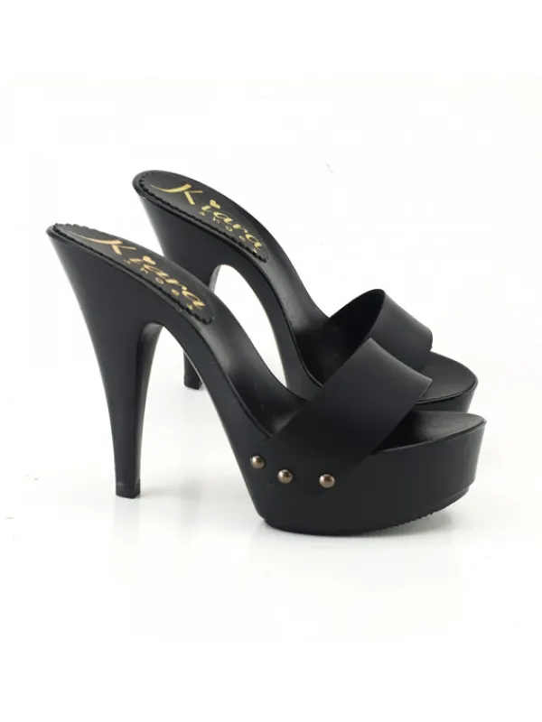 Kiara Shoes ZOCCOLI SEXY NERI CON TACCO... Nero Sale