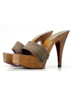 Kiara Shoes ZOCCOLI -K9101 TAU Taupe Outlet