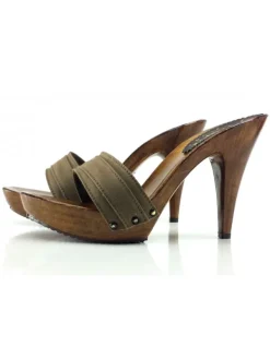 Kiara Shoes ZOCCOLI -Tacco 11 cm Taupe New