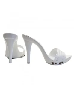 Kiara Shoes ZOCCOLI TOTAL WHITE TACCO... BIANCO Hot