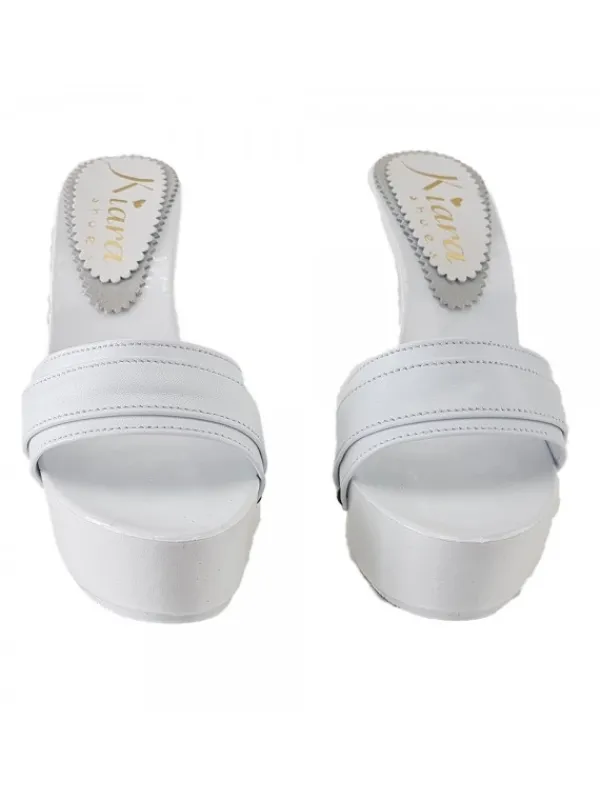 Kiara Shoes ZOCCOLI TUTTI BIANCHI BIANCO Online