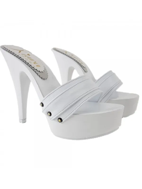 Kiara Shoes ZOCCOLI TUTTI BIANCHI BIANCO Online