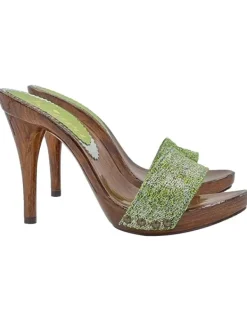 Kiara Shoes ZOCCOLI TWEED ... Verde Hot