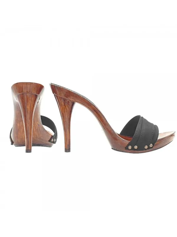 Kiara Shoes ZOCCOLI VARI COLORI tacco... Nero Clearance