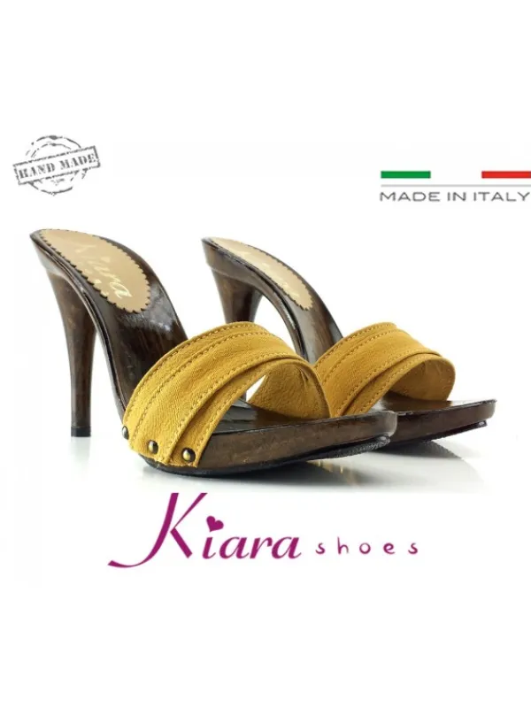 Kiara Shoes ZOCCOLI VARI COLORI tacco... Nero Clearance
