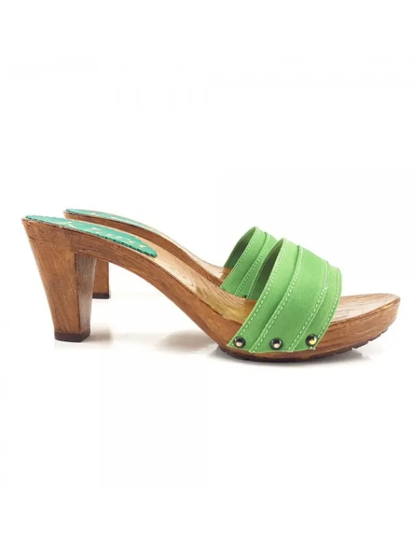 Kiara Shoes ZOCCOLI VERDI COMODI TACCO 8 Verde Outlet