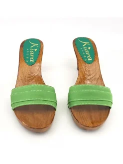 Kiara Shoes ZOCCOLI VERDI COMODI TACCO 8 Verde Outlet