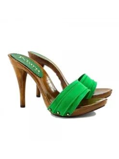 Kiara Shoes ZOCCOLI VERDI TACCO 12 Verde Online