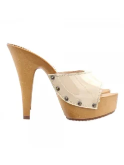 Kiara Shoes ZOCCOLI VERNICE CON... Beige Discount