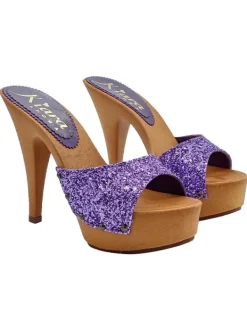 Kiara Shoes ZOCCOLI GLITTER... VIOLA Hot