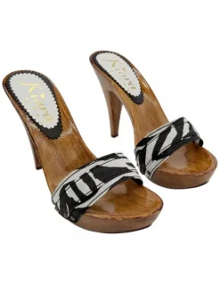 Kiara Shoes Zoccoli zebra donna New