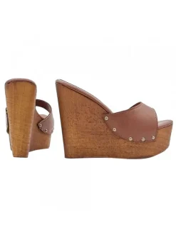 Kiara Shoes ZOCCOLI ZEPPA Marrone Discount