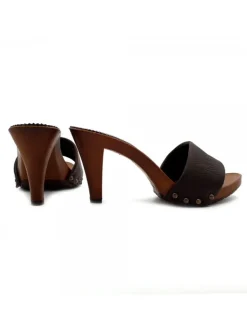 Kiara Shoes ZOCCOLO CON FASCIA IN PELLE... MORO